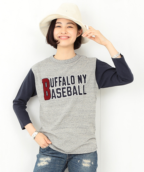 BEAMS BOY（ビームスボーイ）の「CHESWICK / 7分袖 ベースボールT 15FW（Tシャツ/カットソー・レディース・ホワイト/キナリ/グレー・ONE SIZE）」の3枚目の写真