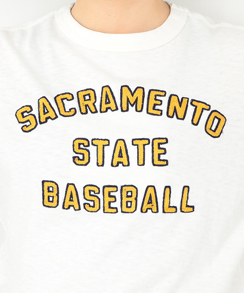 BEAMS BOY（ビームスボーイ）の「CHESWICK / 7分袖 ベースボールT 15FW（Tシャツ/カットソー・レディース・ホワイト/キナリ/グレー・ONE SIZE）」の7枚目の写真