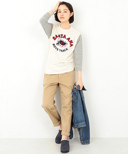 BEAMS BOY（ビームスボーイ）の「CHESWICK / 7分袖 ベースボールT 15FW（Tシャツ/カットソー・レディース・ホワイト/キナリ/グレー・ONE SIZE）」の13枚目の写真