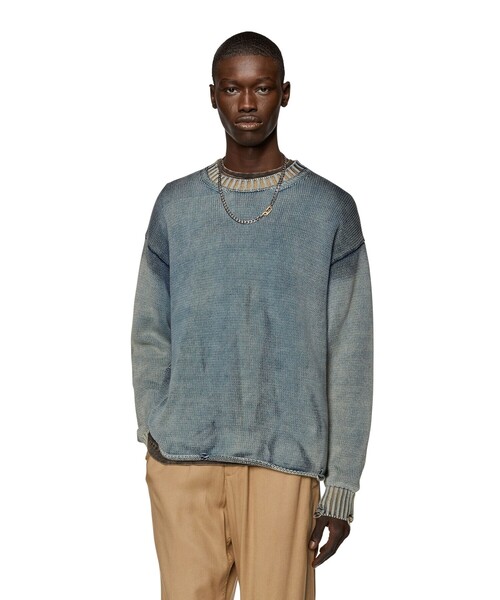 【大人気】DIESEL ルーズフィット ニットカーディガン DIESEL（ディーゼル）の「メンズ カーディガン ニット ルーズ
