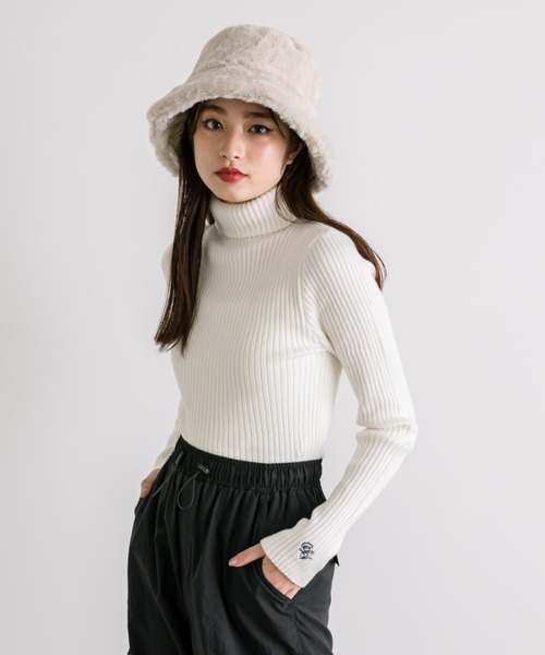 OLIVE des OLIVE（オリーブデオリーブ）の「タートルネックニット　1032050020（ニット/セーター・レディース・ブラック系その他/トップグレー/オフホワイト/ブラック・FREE）」の8枚目の写真