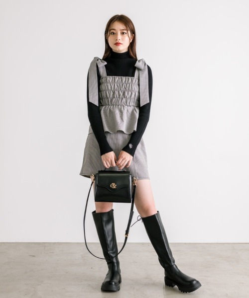 OLIVE des OLIVE（オリーブデオリーブ）の「タートルネックニット　1032050020（ニット/セーター・レディース・ブラック系その他/トップグレー/オフホワイト/ブラック・FREE）」の11枚目の写真