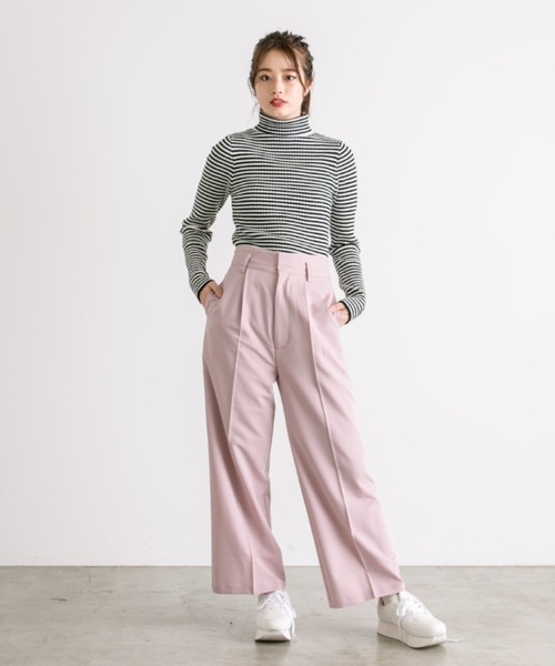 OLIVE des OLIVE（オリーブデオリーブ）の「タートルネックニット　1032050020（ニット/セーター・レディース・ブラック系その他/トップグレー/オフホワイト/ブラック・FREE）」の19枚目の写真