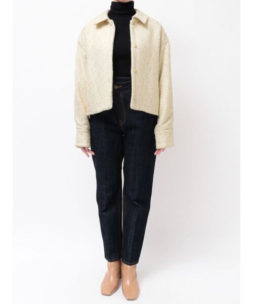 LAGUNAMOON(ラグナムーン)の「ラメツイード中綿ショートジャケット(その他アウター・レディース・ネイビー/アイボリー・FREE)」の14枚目の写真