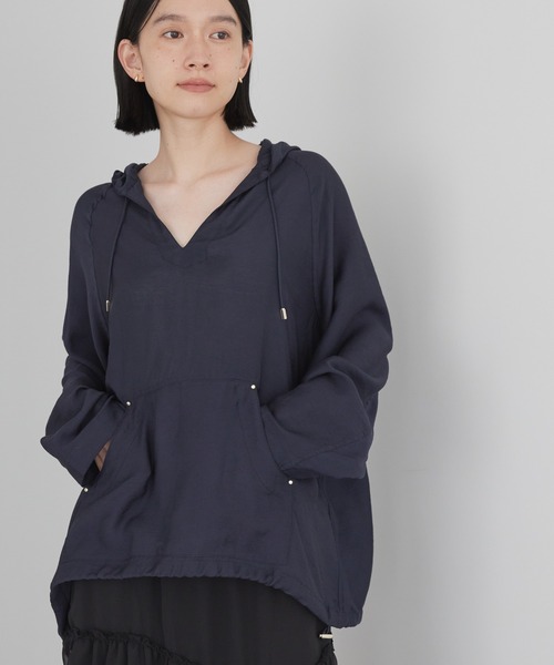 AMERICAN HOLIC(アメリカンホリック)の「ドロストスキッパーアノラック(その他アウター・レディース・ネイビー/グレイッシュベージュ・M/L)」の2枚目の写真