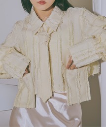 Jacquard out pocket ネクタイショートシャツ