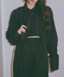 Jacquard out pocket ネクタイショートシャツ