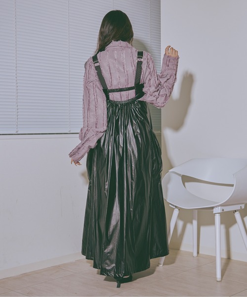 Ezick（エジック）の「Jacquard out pocket ネクタイショートシャツ（シャツ/ブラウス・レディース・ブラック/ピンク系その他/ホワイト・FREE）」の20枚目の写真