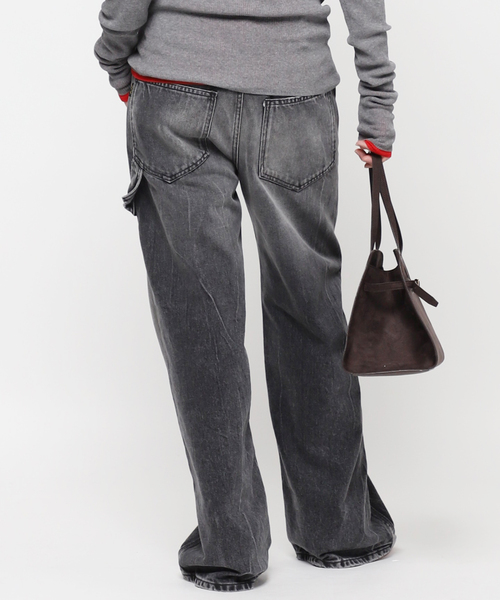 AP STUDIO（エーピーストゥディオ）の「【HAIKURE/ハイクル】WINONA painter denim（スラックス・レディース・ブラック系その他・24/26/25/27）」の3枚目の写真