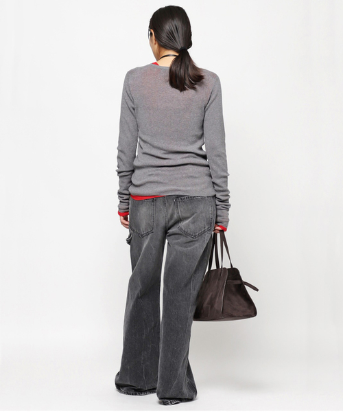 AP STUDIO（エーピーストゥディオ）の「【HAIKURE/ハイクル】WINONA painter denim（スラックス・レディース・ブラック系その他・24/26/25/27）」の6枚目の写真