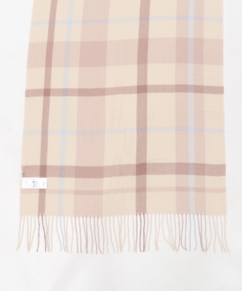 axes femme(アクシーズファム)の「ピン付きチェック柄ストール(ストール/ショール・レディース・ベージュ/サックスブルー/ラベンダー・FREE)」の5枚目の写真