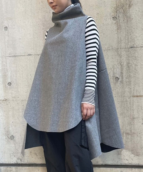 Settimissimo（セッティミッシモ）の「ボトルネックロングジレ（ベスト・レディース・グレー/ブラック/レッド・FREE）」の12枚目の写真