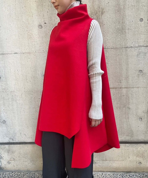 Settimissimo（セッティミッシモ）の「ボトルネックロングジレ（ベスト・レディース・グレー/ブラック/レッド・FREE）」の17枚目の写真