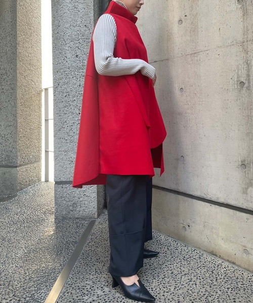 Settimissimo（セッティミッシモ）の「ボトルネックロングジレ（ベスト・レディース・グレー/ブラック/レッド・FREE）」の21枚目の写真