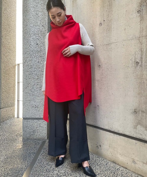 Settimissimo（セッティミッシモ）の「ボトルネックロングジレ（ベスト・レディース・グレー/ブラック/レッド・FREE）」の22枚目の写真