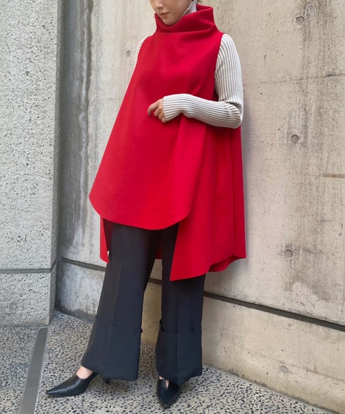 Settimissimo（セッティミッシモ）の「ボトルネックロングジレ（ベスト・レディース・グレー/ブラック/レッド・FREE）」の19枚目の写真