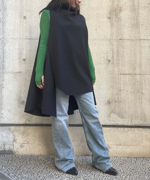 Settimissimo（セッティミッシモ）の「ボトルネックロングジレ（ベスト・レディース・グレー/ブラック/レッド・FREE）」の8枚目の写真