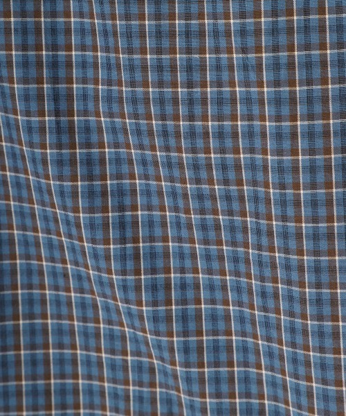 PORT BY ARK（ポートバイアーク）の「PORT BY ARK / ポートバイアーク：Check Shirt：PO14-SH001[COR]（シャツ/ブラウス・メンズ・ベージュ系その他/ブルー系その他/オレンジ系その他・2/1）」の4枚目の写真