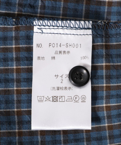 PORT BY ARK（ポートバイアーク）の「PORT BY ARK / ポートバイアーク：Check Shirt：PO14-SH001[COR]（シャツ/ブラウス・メンズ・ベージュ系その他/ブルー系その他/オレンジ系その他・2/1）」の5枚目の写真