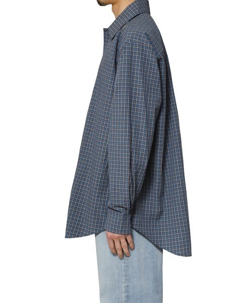 PORT BY ARK（ポートバイアーク）の「PORT BY ARK / ポートバイアーク：Check Shirt：PO14-SH001[COR]（シャツ/ブラウス・メンズ・ベージュ系その他/ブルー系その他/オレンジ系その他・2/1）」の7枚目の写真
