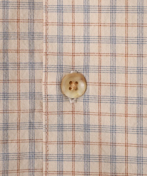 PORT BY ARK（ポートバイアーク）の「PORT BY ARK / ポートバイアーク：Check Shirt：PO14-SH001[COR]（シャツ/ブラウス・メンズ・ベージュ系その他/ブルー系その他/オレンジ系その他・2/1）」の12枚目の写真