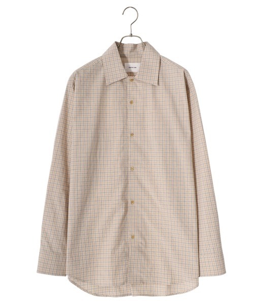 PORT BY ARK（ポートバイアーク）の「PORT BY ARK / ポートバイアーク：Check Shirt：PO14-SH001[COR]（シャツ/ブラウス・メンズ・ベージュ系その他/ブルー系その他/オレンジ系その他・2/1）」の10枚目の写真
