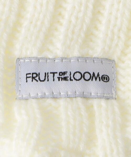 FRUIT OF THE LOOM(フルーツオブザルーム)の「【別注】<FRUIT OF THE LOOM> イヤーフラップ ニットキャップ / 帽子(ニットキャップ/ビーニー・キッズ・ホワイト/ブラック・FREE)」の9枚目の写真
