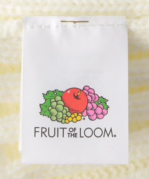 FRUIT OF THE LOOM(フルーツオブザルーム)の「【別注】<FRUIT OF THE LOOM> イヤーフラップ ニットキャップ / 帽子(ニットキャップ/ビーニー・キッズ・ホワイト/ブラック・FREE)」の10枚目の写真