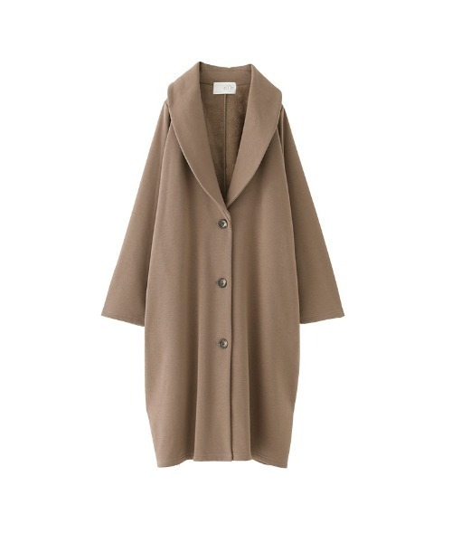 n'OrLABEL（ノアールレーベル）の「『裏シャギーロングコーディガン』（チェスターコート・レディース・ブラック/チャコールグレー/ダークブルー/モカ/ネイビー・FREE）」の3枚目の写真