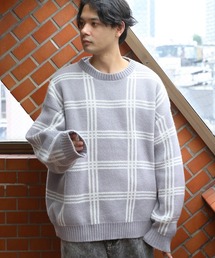 総柄ビッグニット