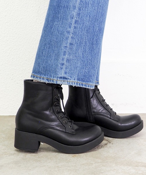 byあしながおじさん（バイアシナガオジサン）の「厚底レースアップブーツ 8980694（ブーツ・レディース・ブラック/ダークブラウン/ブラウン/ライトブラウン・23.5cm/24.5cm/23.0cm/24.0cm/22.5cm/23cm/24cm）」の16枚目の写真