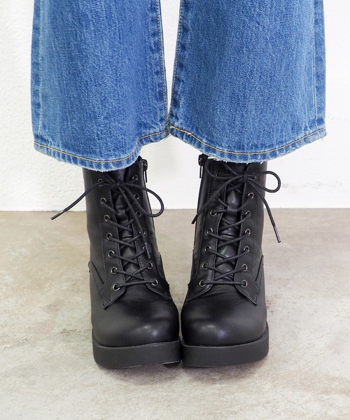 byあしながおじさん（バイアシナガオジサン）の「厚底レースアップブーツ 8980694（ブーツ・レディース・ブラック/ダークブラウン/ブラウン/ライトブラウン・23.5cm/24.5cm/23.0cm/24.0cm/22.5cm/23cm/24cm）」の17枚目の写真