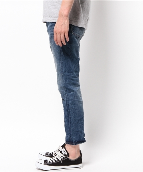 green label relaxing（グリーンレーベルリラクシング）の「CRUSH SELVAGE 825 9/L デニムパンツ ◆（デニムパンツ・メンズ・ネイビー・MEDIUM/LARGE/X-LARGE/SMALL）」の4枚目の写真