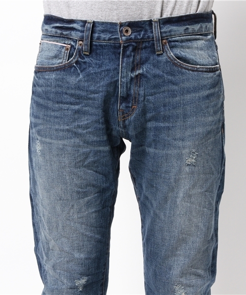 green label relaxing（グリーンレーベルリラクシング）の「CRUSH SELVAGE 825 9/L デニムパンツ ◆（デニムパンツ・メンズ・ネイビー・MEDIUM/LARGE/X-LARGE/SMALL）」の5枚目の写真