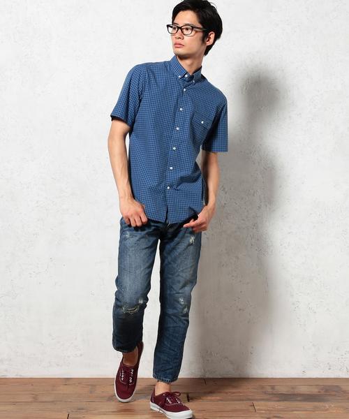 green label relaxing（グリーンレーベルリラクシング）の「CRUSH SELVAGE 825 9/L デニムパンツ ◆（デニムパンツ・メンズ・ネイビー・MEDIUM/LARGE/X-LARGE/SMALL）」の2枚目の写真