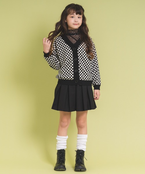 URBAN CHERRY（アーバンチェリー）の「【インナーパンツ付き】切り替えプリーツスカート（スカート・キッズ・ブラック/ベージュ・120cm/110cm/150cm/130cm/140cm）」の9枚目の写真