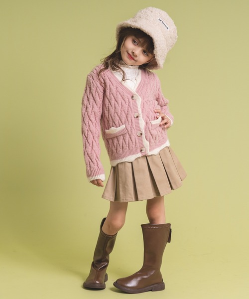 URBAN CHERRY（アーバンチェリー）の「【インナーパンツ付き】切り替えプリーツスカート（スカート・キッズ・ブラック/ベージュ・120cm/110cm/150cm/130cm/140cm）」の16枚目の写真