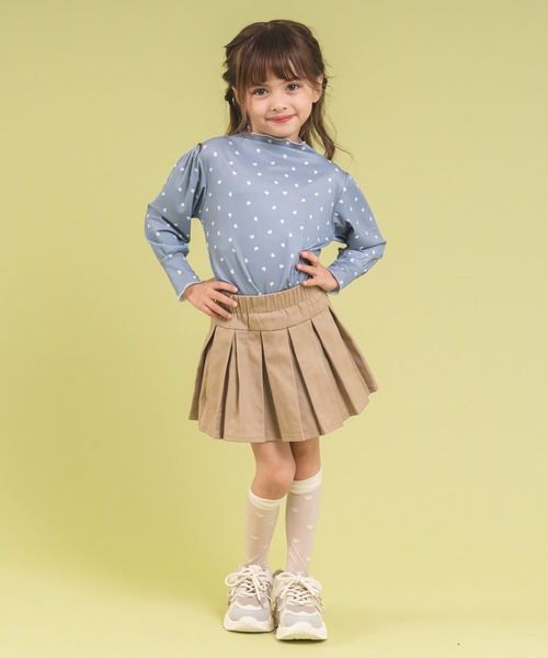 URBAN CHERRY（アーバンチェリー）の「【インナーパンツ付き】切り替えプリーツスカート（スカート・キッズ・ブラック/ベージュ・120cm/110cm/150cm/130cm/140cm）」の17枚目の写真