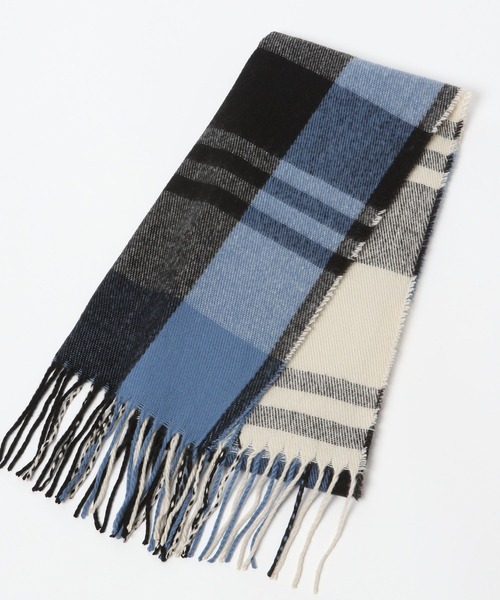 LAKOLE（ラコレ）の「アソートチェックマフラー / 960791（マフラー・レディース・ブラウン/グレー/オフホワイト/カーキ/イエロー/オレンジ/ブルー・FREE）」の10枚目の写真