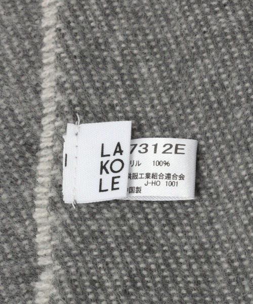 LAKOLE（ラコレ）の「アソートチェックマフラー / 960791（マフラー・レディース・ブラウン/グレー/オフホワイト/カーキ/イエロー/オレンジ/ブルー・FREE）」の21枚目の写真