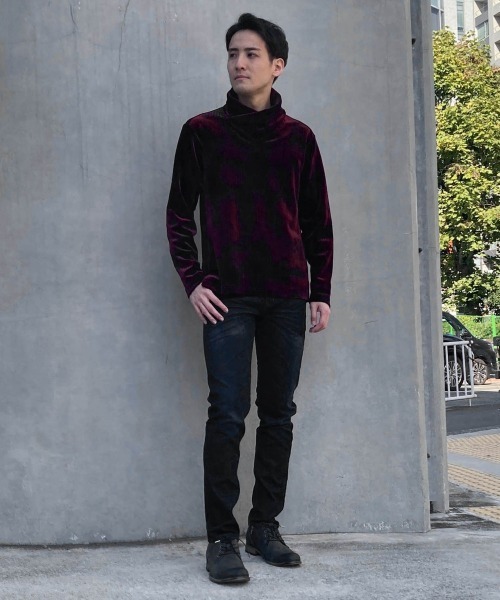 HIDEAWAYS NICOLE（ハイダウェイニコル）の「オフネックショールカラープルオーバー（Tシャツ/カットソー・メンズ・チャコールグレー/ネイビー/ダークグリーン/ボルドー・LARGE/MEDIUM/X-LARGE）」の15枚目の写真