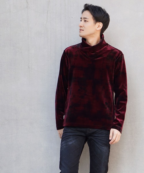 HIDEAWAYS NICOLE（ハイダウェイニコル）の「オフネックショールカラープルオーバー（Tシャツ/カットソー・メンズ・チャコールグレー/ネイビー/ダークグリーン/ボルドー・LARGE/MEDIUM/X-LARGE）」の20枚目の写真