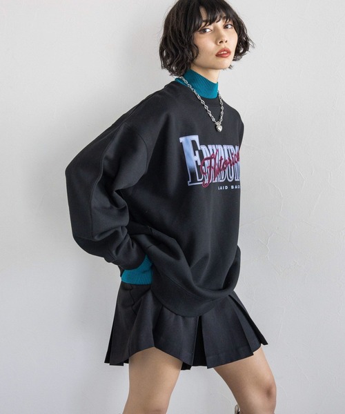 PAGEBOY（ページボーイ）の「ウラキモウカレッジスウェット（スウェット・レディース・オートミール/ピンク/ブラック・FREE）」の9枚目の写真