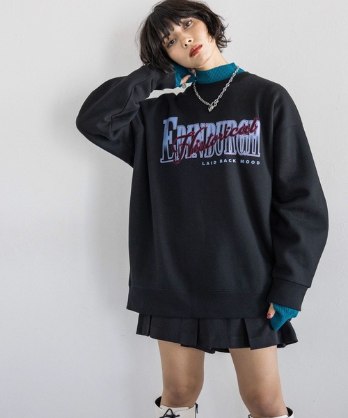 PAGEBOY（ページボーイ）の「ウラキモウカレッジスウェット（スウェット・レディース・オートミール/ピンク/ブラック・FREE）」の10枚目の写真