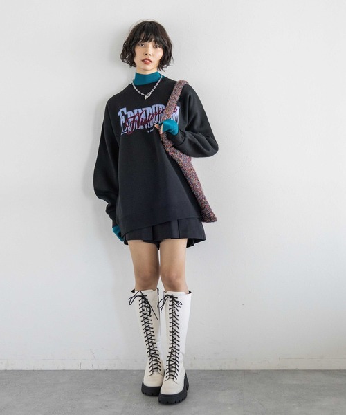 PAGEBOY（ページボーイ）の「ウラキモウカレッジスウェット（スウェット・レディース・オートミール/ピンク/ブラック・FREE）」の12枚目の写真