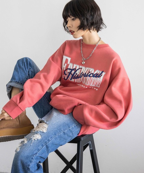 PAGEBOY（ページボーイ）の「ウラキモウカレッジスウェット（スウェット・レディース・オートミール/ピンク/ブラック・FREE）」の18枚目の写真