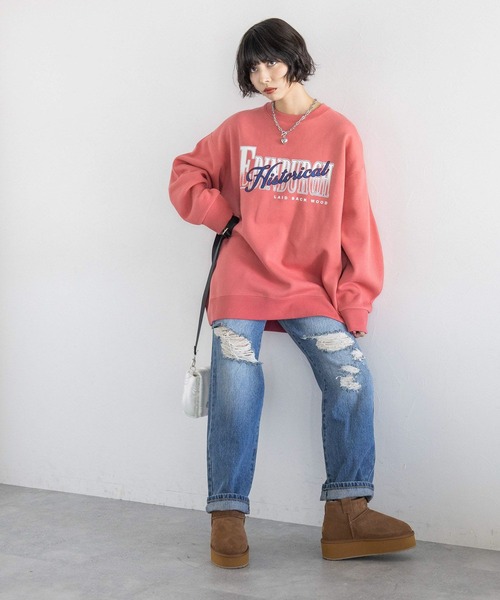 PAGEBOY（ページボーイ）の「ウラキモウカレッジスウェット（スウェット・レディース・オートミール/ピンク/ブラック・FREE）」の20枚目の写真