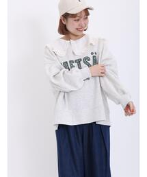 Samansa Mos2 | 裏毛起毛アップリケロゴスウェット(Tシャツ/カットソー)