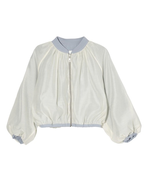 MILKFED.（ミルクフェド）の「TULLE BLOUSON（ブルゾン・レディース・ベージュ/オフホワイト/ブラック・ONE SIZE）」の2枚目の写真