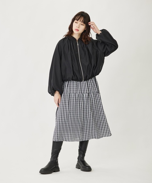 MILKFED.（ミルクフェド）の「TULLE BLOUSON（ブルゾン・レディース・ベージュ/オフホワイト/ブラック・ONE SIZE）」の6枚目の写真